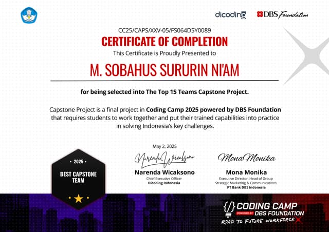 Coding Camp 2025 - SMK Best Capstone Project